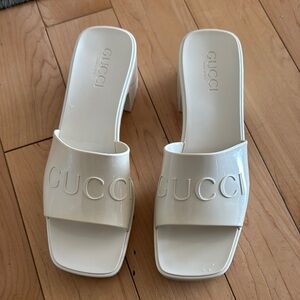 Gucci Women's White Slide Sandals